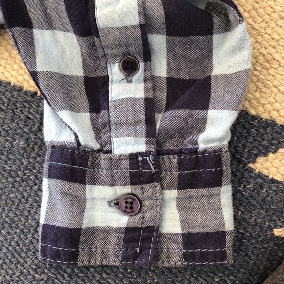 SPLENDID kids blue check shirt size 10 with pockets button down elbow patches - Picture 15 of 16